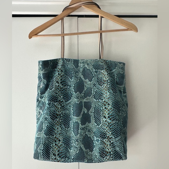 Sorial New York Blue Snake Tote Bag - Picture 5 of 10